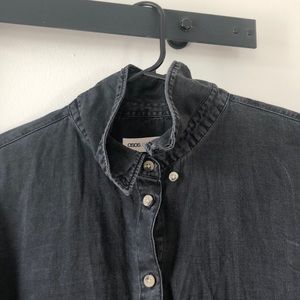 ASOS black chambray button up